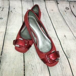 𝅺bandolino Jolly Jo Red Leather Low heel